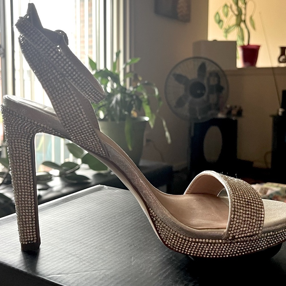 INC International Concepts Silver Crystal shoes